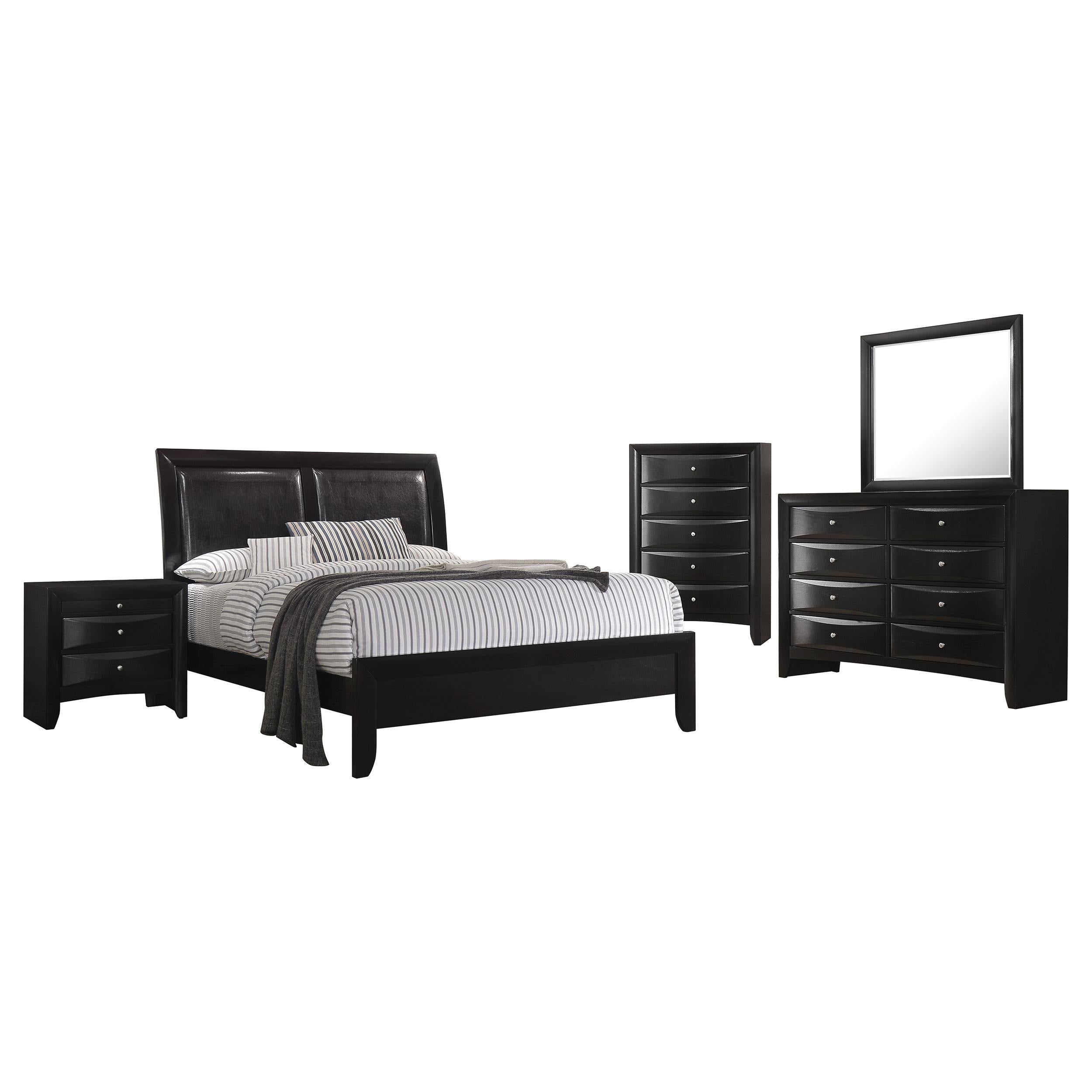 Briana 5-piece Eastern King Bedroom Set Black