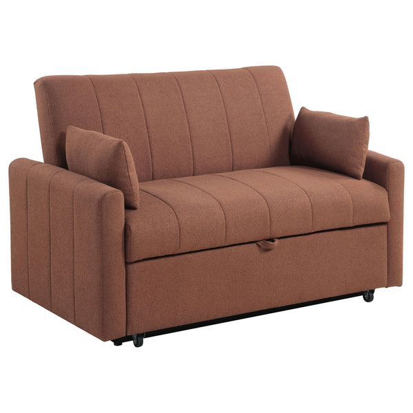 Sofá cama tapizado Portland Boucle color cobre