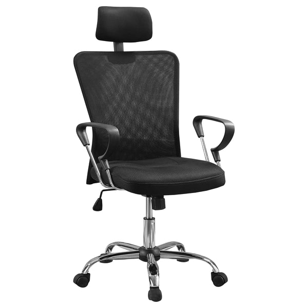 Silla de escritorio de oficina Stark tapizada de malla ajustable, color negro