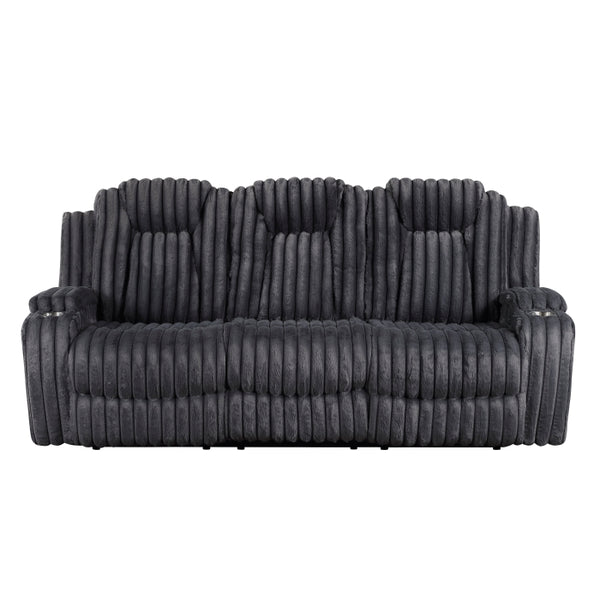 Phyllis Collection Double Reclining Sofa with Cup Holders