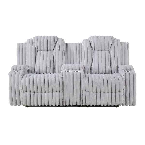 Phyllis Collection Double Reclining Love Seat with Center Console and Cup Holders