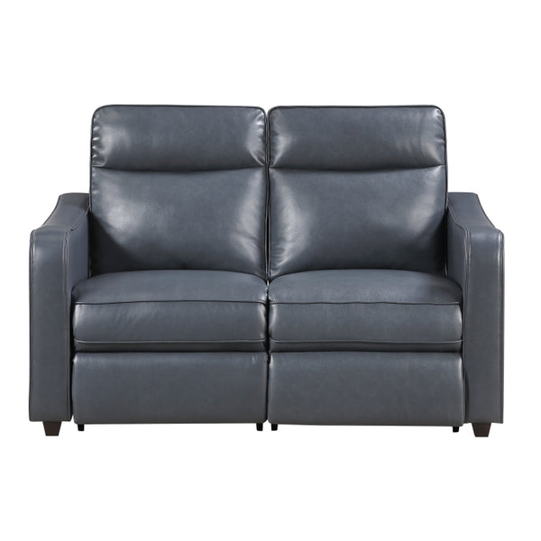 Equinox Collection Power Double Reclining Love Seat with Curved Track Arms