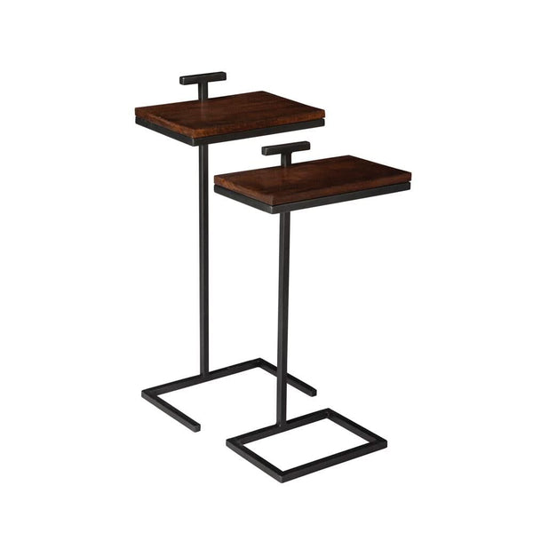 Juego de mesa nido de 2 piezas color canela