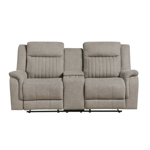 Dean Collection Double Reclining Love Seat with Center Console