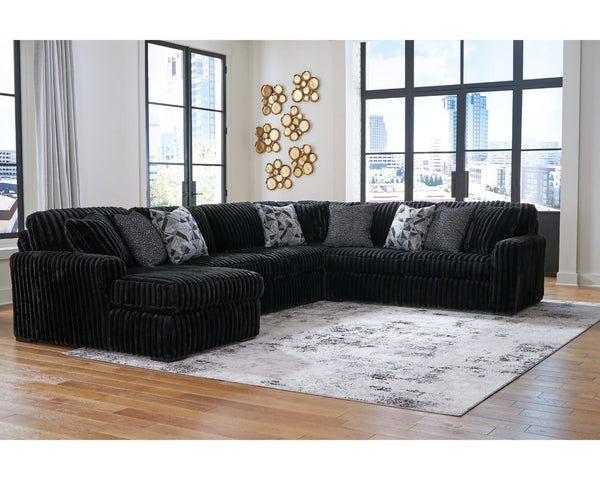Seccional de 4 piezas con chaise longue Midnight-Madness