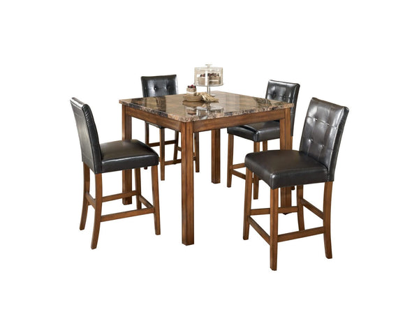Mesa de comedor y taburetes de bar Theo (juego de 5)