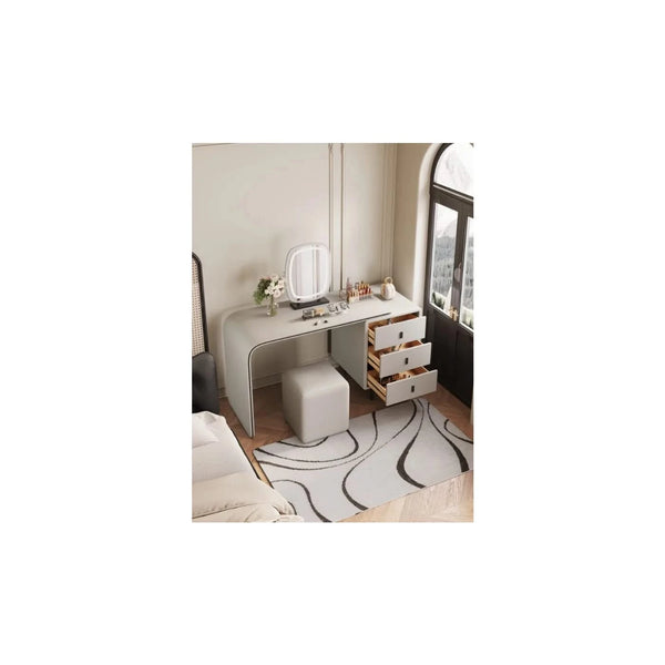 VANITY/DESK WITH STOOL AND LED MIRROR