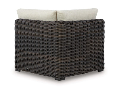 Silla de esquina para exterior Kimora con cojín