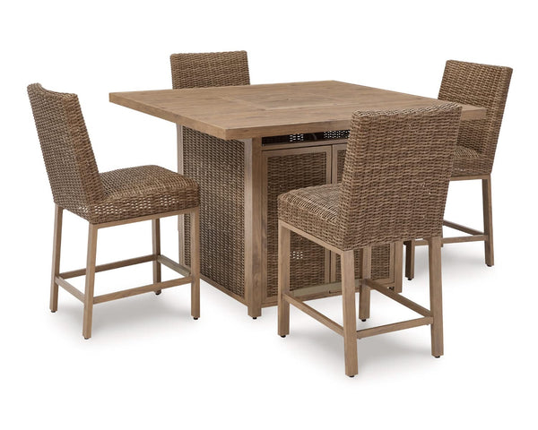 Mesa de bar para exteriores Walton Bridge y 4 taburetes