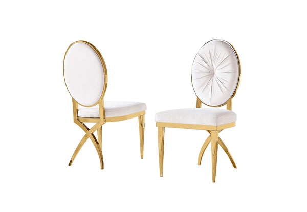 Silla de comedor de terciopelo de lujo