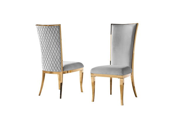 Silla de comedor de terciopelo Roxy
