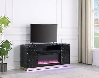 TYLER Electric Fireplace and Entertainment Center with LEDS
