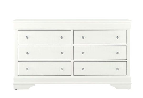 CÓMODA POMPEI BLANCA METALIZADA