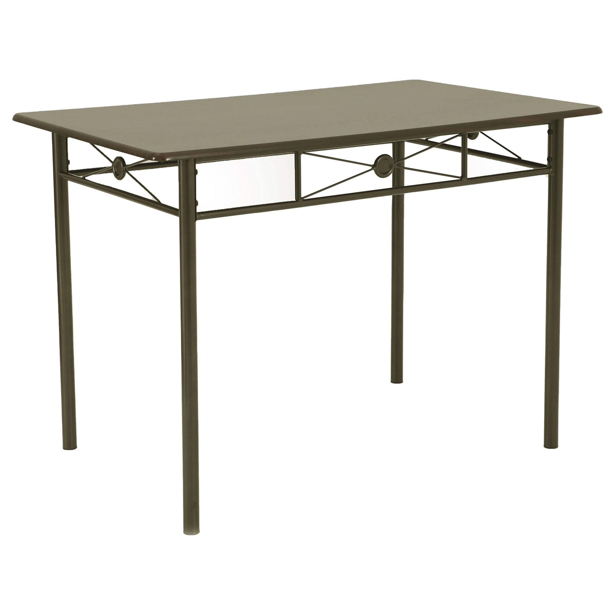 Juego de mesa de comedor rectangular Anna de 5 piezas en bronce oscuro