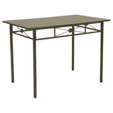 Juego de mesa de comedor rectangular Anna de 5 piezas en bronce oscuro