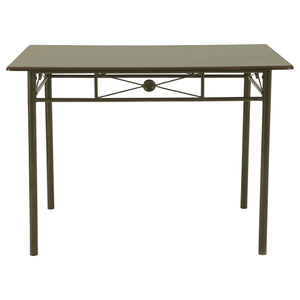 Juego de mesa de comedor rectangular Anna de 5 piezas en bronce oscuro