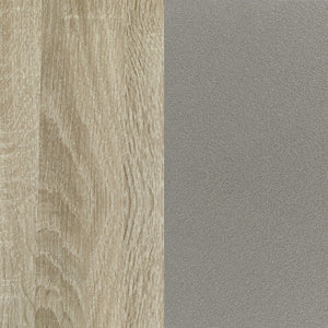 Juego de mesa de comedor rectangular Anna de 5 piezas, color plateado