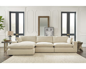 Seccional Elyza de 3 piezas con chaise longue