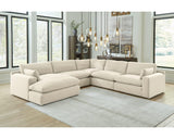 Seccional Elyza de 5 piezas con chaise longue