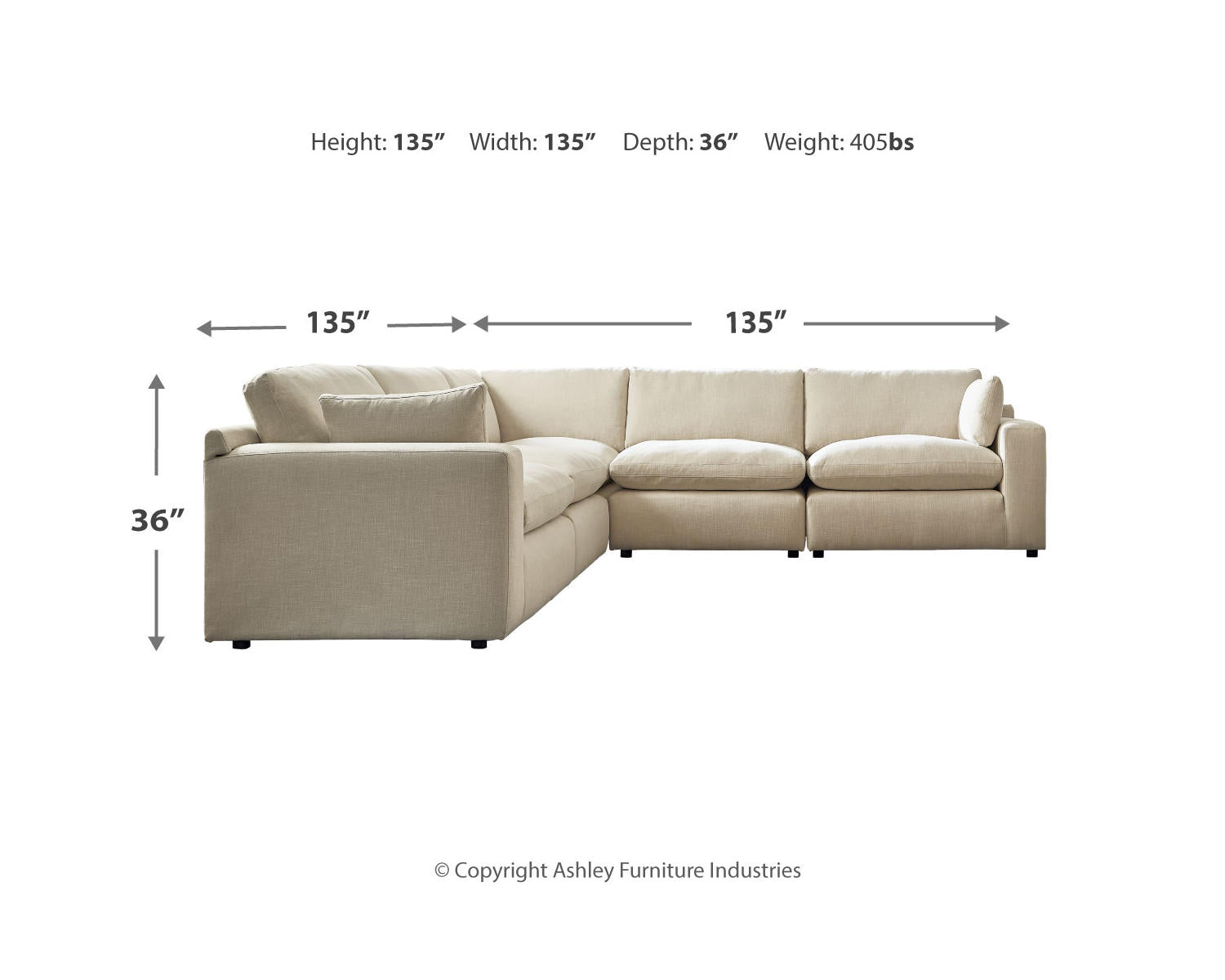 Elyza 5-Piece Sectional