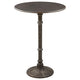 Mesa de bar bistró redonda Oswego de 30 pulgadas de altura, color rojizo oscuro