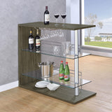 Mesa de bar rectangular Prescott Home, color gris desgastado