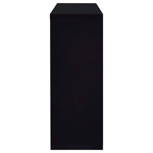 Prescott Rectangular Home Wine Table Black High Gloss
