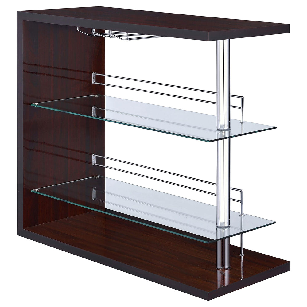 Mesa de bar rectangular Prescott Home Cappuccino de alto brillo