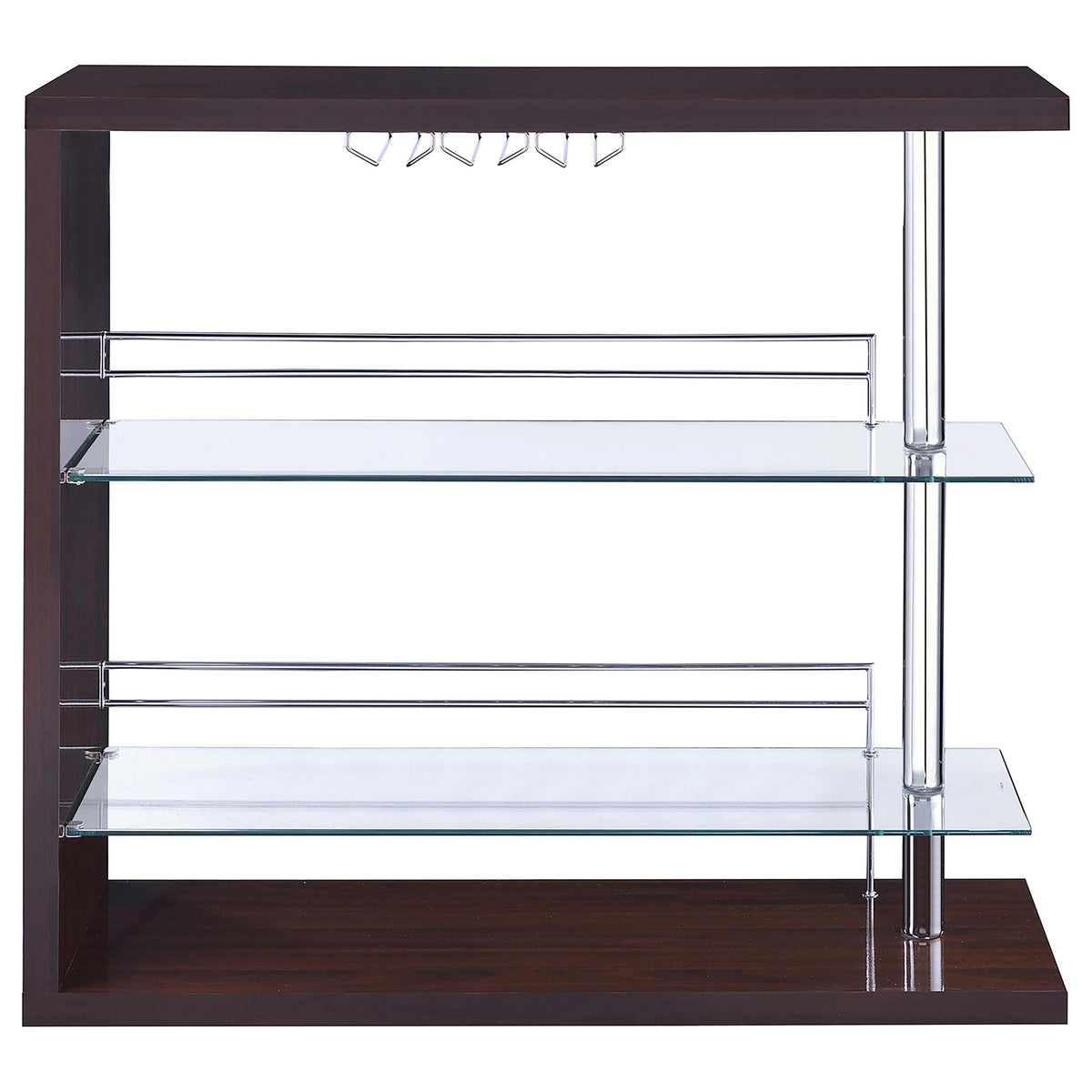 Mesa de bar rectangular Prescott Home Cappuccino de alto brillo