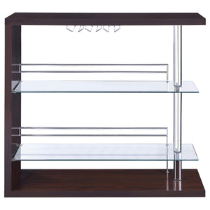 Mesa de bar rectangular Prescott Home Cappuccino de alto brillo