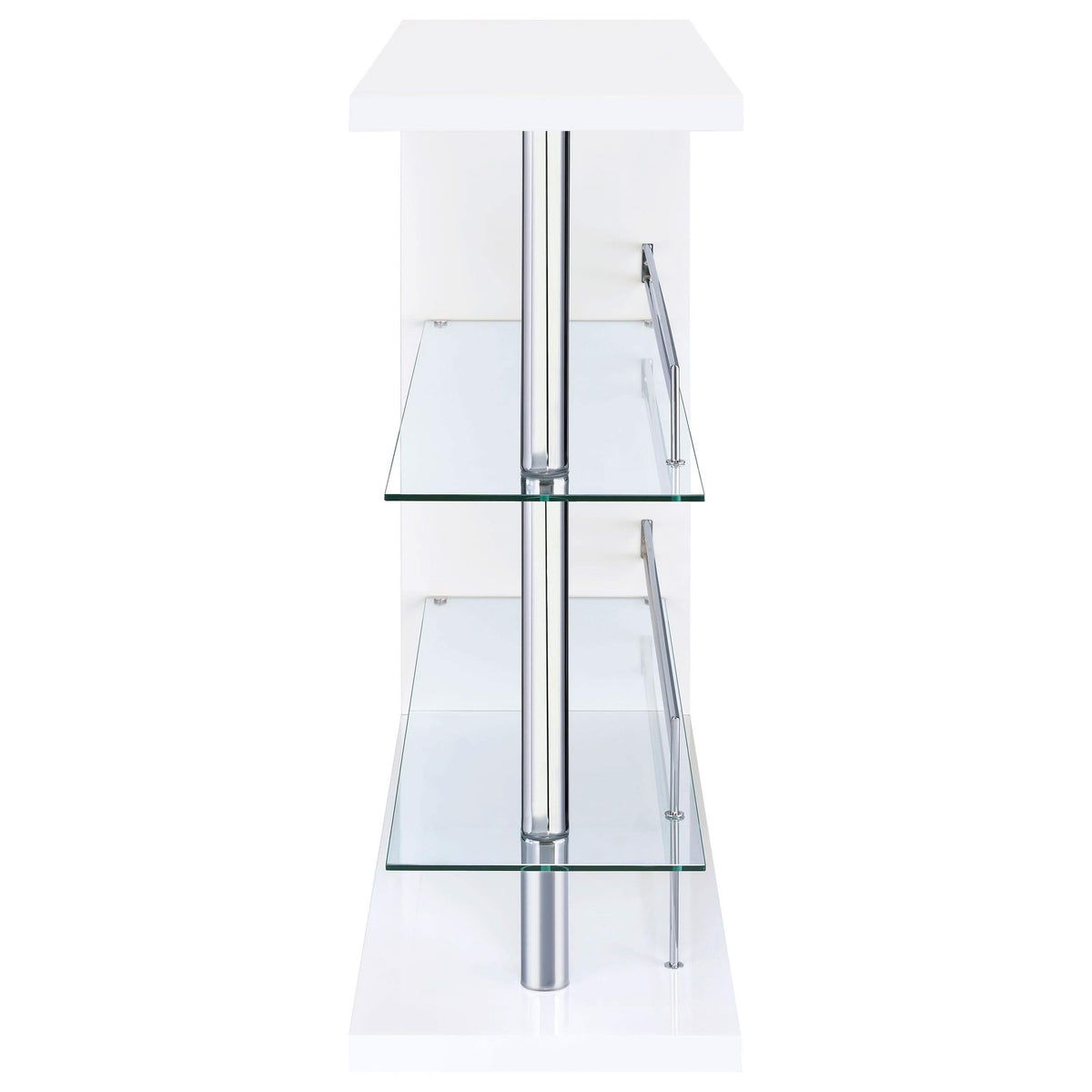 Prescott Rectangular Home Bar Table White High Gloss