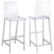 Juelia Clear Acrylic Bar Chair Chrome (Set of 2)