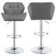 Taburete de bar ajustable tapizado Berrington gris (juego de 2)