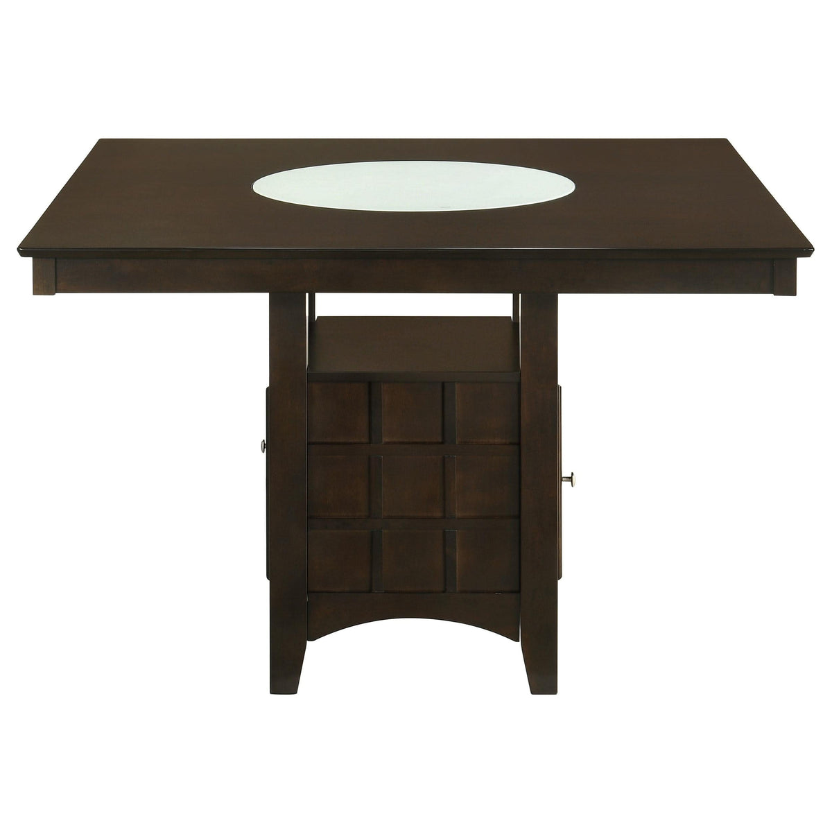 Juego de comedor Gabriel de 7 piezas cuadrado de altura de mostrador, color capuchino