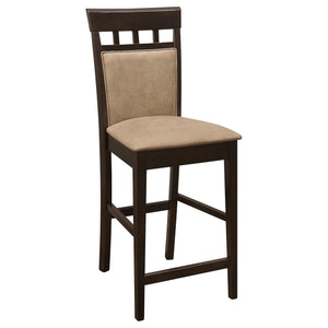 Juego de comedor Gabriel de 7 piezas cuadrado de altura de mostrador, color capuchino