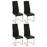 Silla de comedor tapizada Montclair negra (juego de 4)