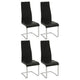 Silla de comedor tapizada Montclair negra (juego de 4)