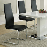 Silla de comedor tapizada Montclair negra (juego de 4)