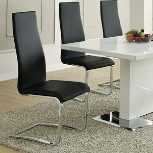Silla de comedor tapizada Montclair negra (juego de 4)