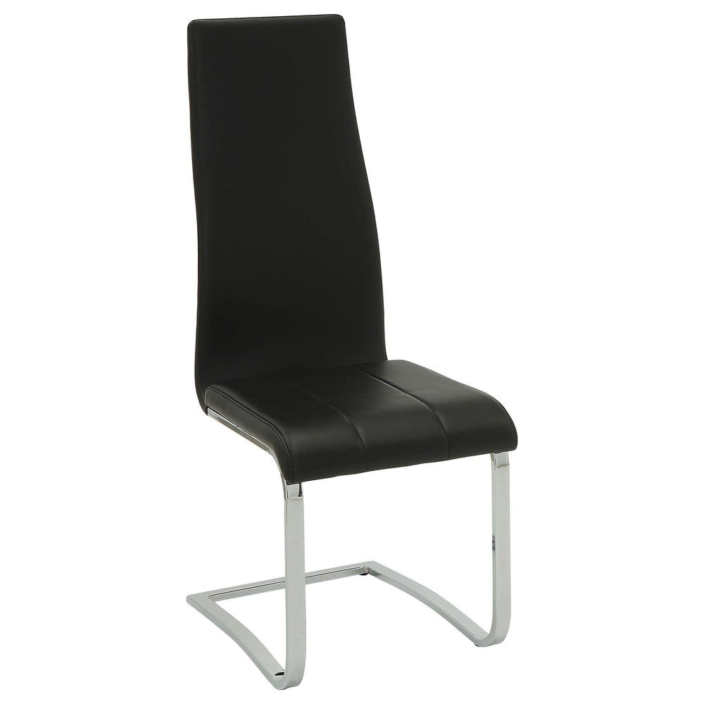 Silla de comedor tapizada Montclair negra (juego de 4)