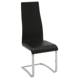 Silla de comedor tapizada Montclair negra (juego de 4)
