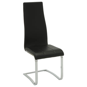 Silla de comedor tapizada Montclair negra (juego de 4)