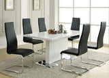 Silla de comedor tapizada Montclair negra (juego de 4)