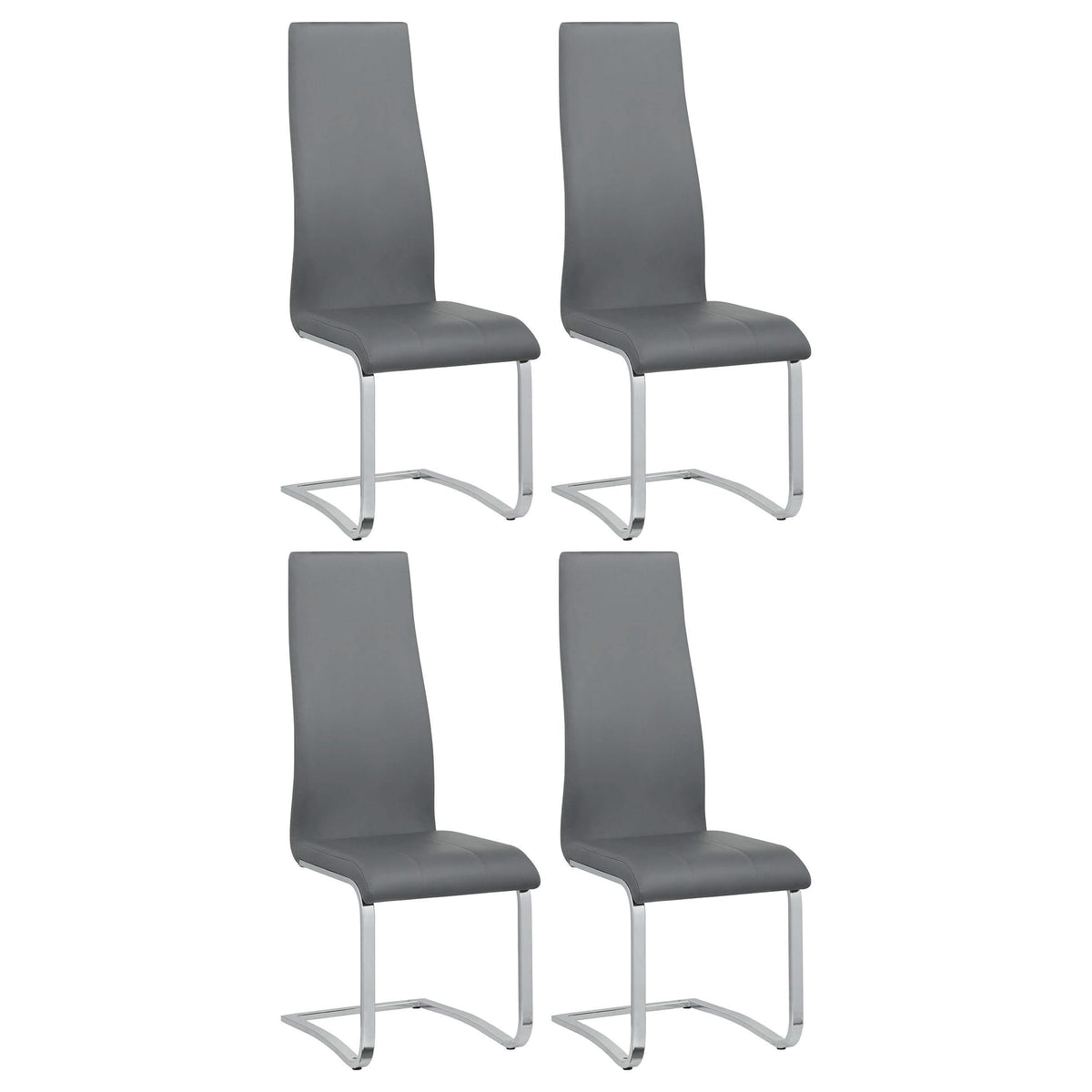 Silla de comedor tapizada Montclair gris (juego de 4)