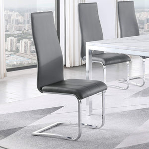Silla de comedor tapizada Montclair gris (juego de 4)