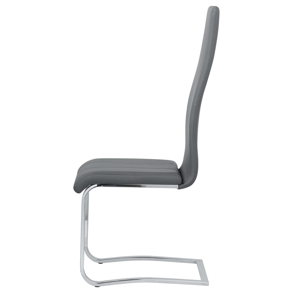 Silla de comedor tapizada Montclair gris (juego de 4)
