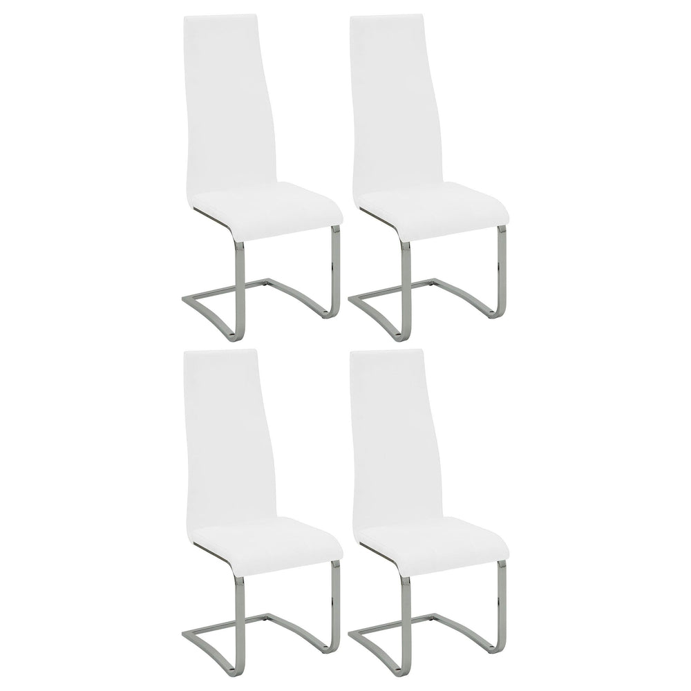 Silla de comedor tapizada Montclair blanca (juego de 4)