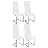 Silla de comedor tapizada Montclair blanca (juego de 4)