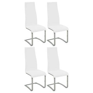 Silla de comedor tapizada Montclair blanca (juego de 4)