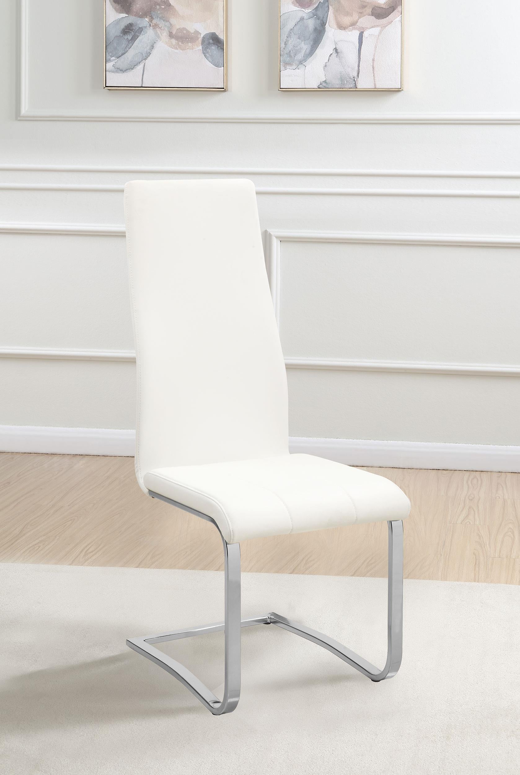 Montclair Upholstered Dining Side Chair White (Set of 4)